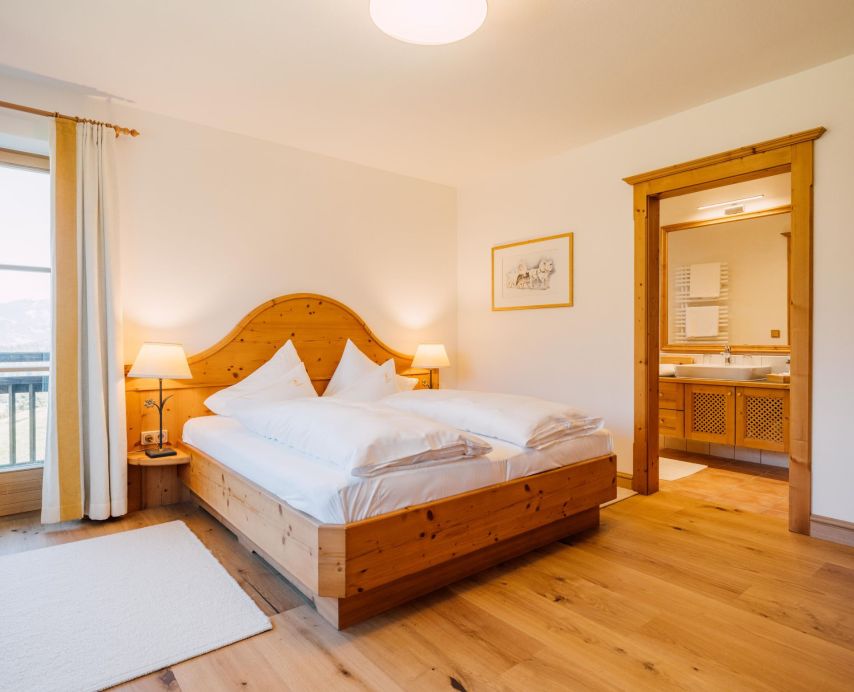 bedrooms with view to the Wilder Kaiser mountain and Kitzbüheler Horn mountain